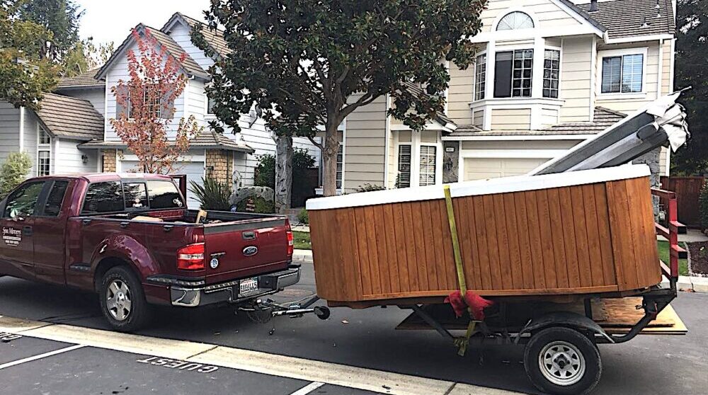 Palo Alto hot tub movers team