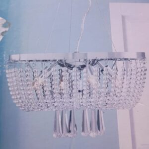 Quoizel Chateau 5-Light Crystal Pendant – Polished Chrome – New in Box