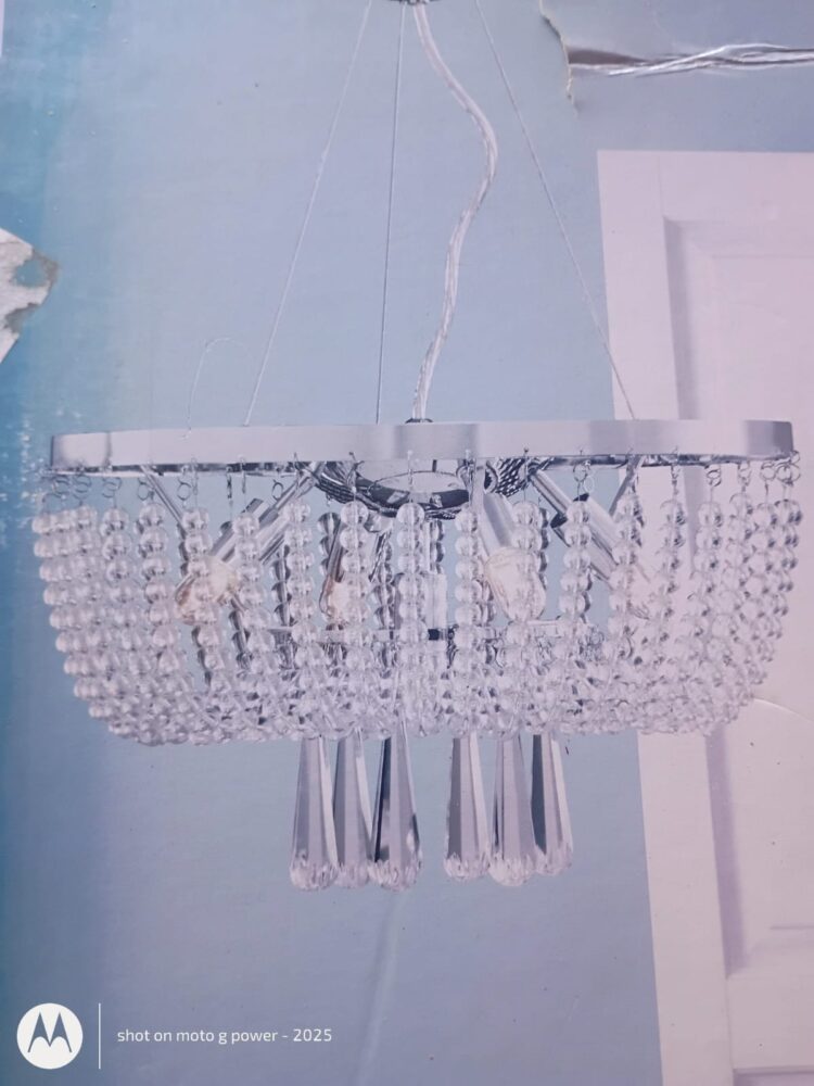 Quoizel Chateau 5-Light Crystal Pendant – Polished Chrome – New in Box