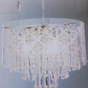 Style Selections Crystal Drum Pendant Light – Chrome – New in Box